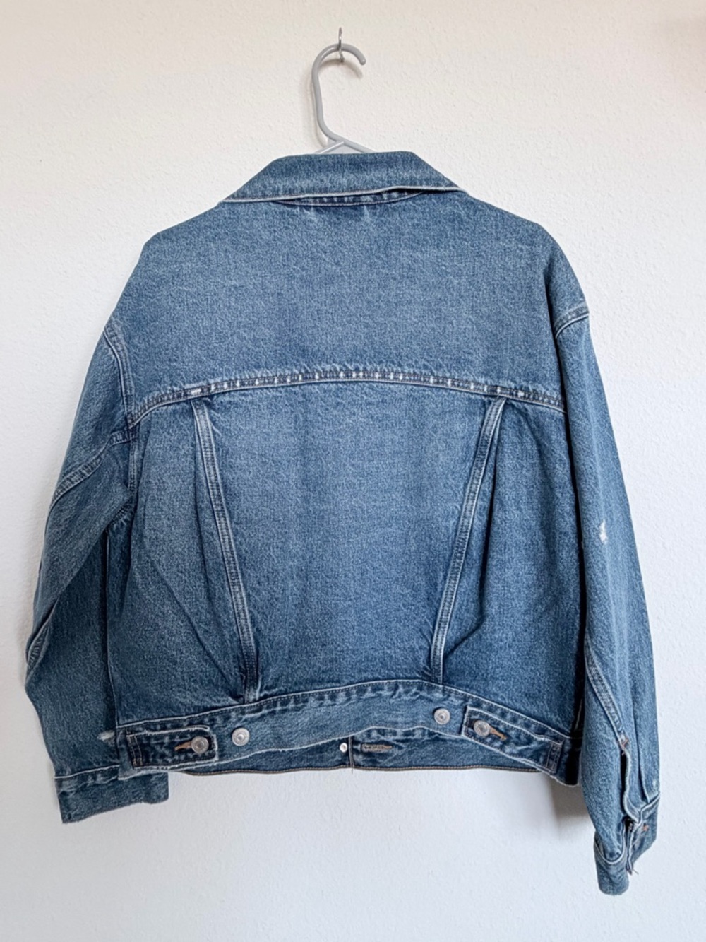 Levi's Premium 90's Trucker Distressed Denim Jacket Unisex Grunge Blue XS NWT - Picture 4 of 15